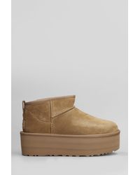 UGG - Classic Ultra Mini Low Heels Ankle Boots - Lyst
