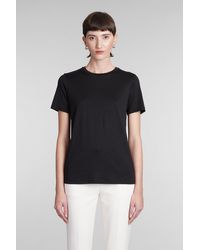 Theory - T-shirt In Black Cotton - Lyst
