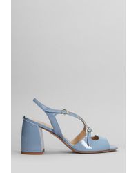 A.Bocca - Sandals In Cyan Patent Leather - Lyst