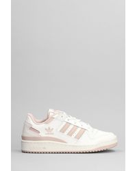 adidas - Sneakers Forum Low in Pelle Bianca - Lyst