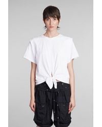 Isabel Marant - T-Shirt Zelikia in Cotone Bianco - Lyst