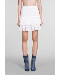 Isabel Marant - Tinaomi Skirt In White Cotton - Lyst