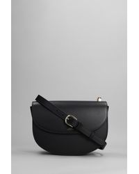 A.P.C. - Geneve Shoulder Bag In Black Leather - Lyst
