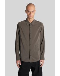 Ziggy Chen - Shirt In Grey Wool - Lyst