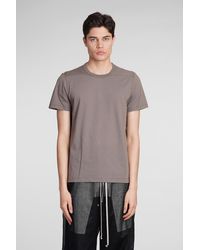 Rick Owens - Short Level T T-shirt In Grey Cotton - Lyst
