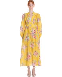 Zimmermann Vestito lungo a fiori Zinnia - Giallo