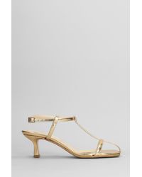 Fabio Rusconi - Sandals In Platinum Leather - Lyst