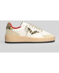 4b12 - Playnew Sky Sneakers In White Suede And Leather - Lyst