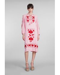 Antik Batik - Ila Dress In Rose-pink Cotton - Lyst