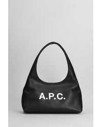 A.P.C. - Baby Ninon Hand Bag In Black Polyuretan - Lyst