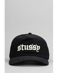 Stussy - Cappello in Cotone Nero - Lyst