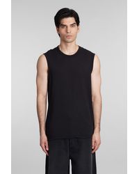 James Perse - Tank Top In Black Cotton - Lyst