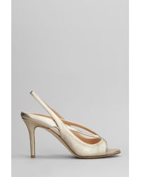 The Seller - Sandals In Platinum Leather - Lyst