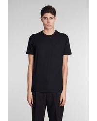 Emporio Armani - T-shirt In Black Viscose - Lyst