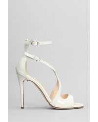 Anna F. - Sandals In White Patent Leather - Lyst