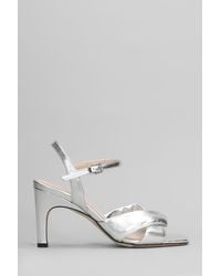 Evaluna - Sandals In Silver Leather - Lyst