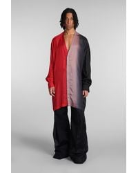 Rick Owens - Camicia Minimal larry shirt in Cupro Multicolor - Lyst