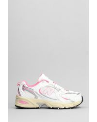 New Balance - 530 Sneakers In White Leather And Fabric - Lyst