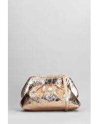 THEMOIRÈ - Tia Pineapple Fabric Clutch In Copper Faux Leather - Lyst