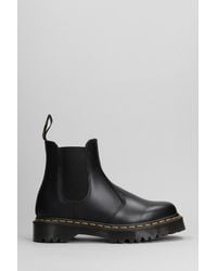 Dr. Martens - 2976 Combat Boots In Black Leather - Lyst