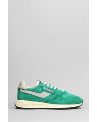 Autry - Reelwind Low Sneakers In Green Suede And Fabric - Lyst