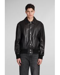 DFOUR® - Leather Jacket In Black Leather - Lyst
