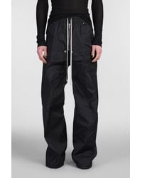 Rick Owens - Pantalone Wide bela pants in Cotone Nero - Lyst