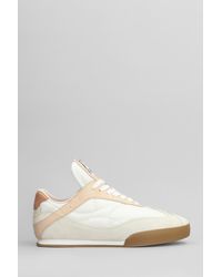 Chloé - Sneakers Kick in pelle e camoscio Bianco - Lyst