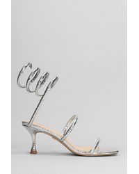 Lola Cruz - Greta 65 Sandals In Silver Leather - Lyst