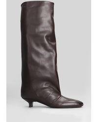 Vicini - Cizin 30 Low Heels Boots In Brown Leather - Lyst