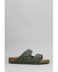 Birkenstock - Sandali flats Arizona Desert in Sintetico Verde - Lyst