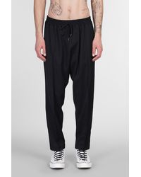 Isabel Benenato - Pantalone in Lana Nera - Lyst
