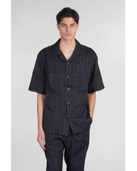 Barena - Solana Shirt In Black Linen - Lyst