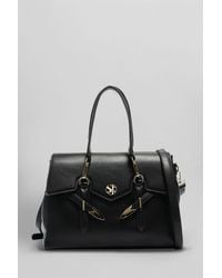Secret Pon-pon - Borsa a spalla Yalis medium in Pelle Nera - Lyst