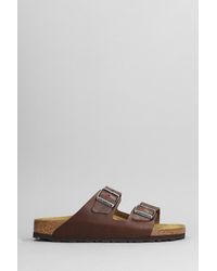 Birkenstock - Arizona Flats In Leather Color Leather - Lyst