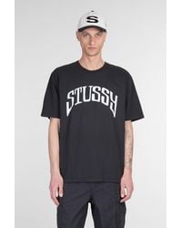 Stussy - T-shirt In Black Cotton - Lyst