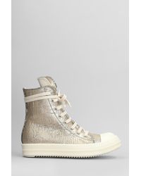 Rick Owens - Sneakers Sneaks in Cotone Oro - Lyst