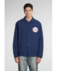 KENZO - Casual Jacket In Blue Nylon - Lyst