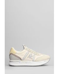 Premiata - Sneakers Conny in Camoscio e Tessuto Beige - Lyst