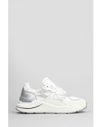 Date - Sneakers Fuga in pelle e camoscio Bianco - Lyst