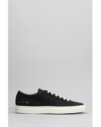 Common Projects - Sneakers Contrast achilles in Camoscio Nero - Lyst
