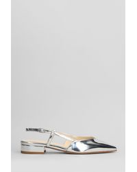 Anna F. - Ballet Flats In Silver Leather - Lyst