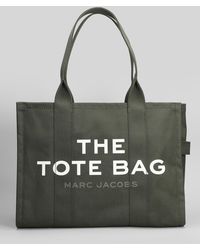 Marc Jacobs - The Large Tote Tote In Green Cotton - Lyst