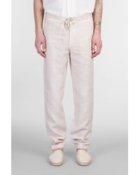 120 - Pants In Beige Linen - Lyst