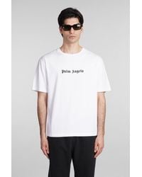 Palm Angels - T-shirt In White Cotton - Lyst
