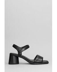 Camper - Kiara Sandals In Black Leather - Lyst