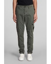 Stone Island - Pants In Green Cotton - Lyst
