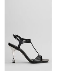 Carrano - Sandals In Black Leather - Lyst