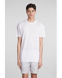 Holy Caftan - T-Shirt Theo jl in lino Bianco - Lyst