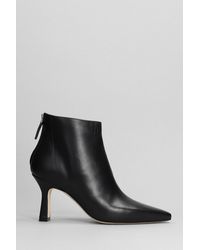 The Seller - High Heels Ankle Boots In Black Leather - Lyst